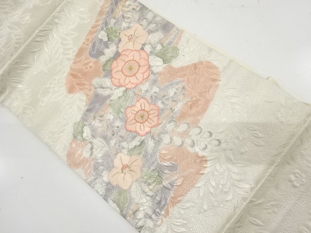 JAPANESE NAGOYA OBI / MATELASSE / EMBROIDERY / TSUJIGAHANA